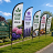 Garden centre promotional flags for plant sales, café and seasonal offers