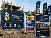 Heras banners, scaffold banners, mesh, Correx boards, safety signs