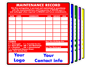 Maintenance Record Labels